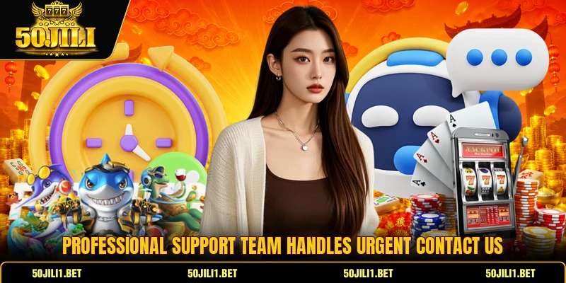 Professional support team handles urgent contact us